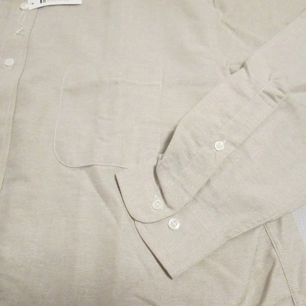 🎈 #SOLD# CROFT & BARROW MEN’S TAN/BEIGE DRESS SHIRT – 17/36 NEW 🎈 - Picture 5 of 15